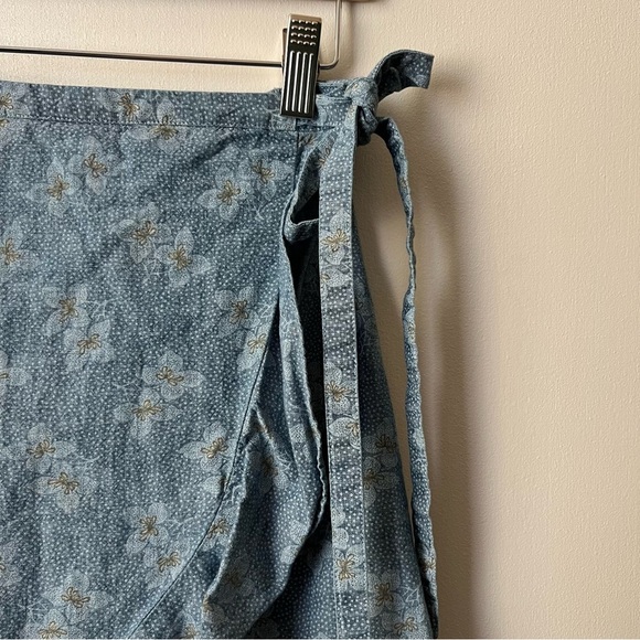 J.CREW MERCANTILE Blue Floral Wrap Ruffle Skirt - Picture 7 of 9